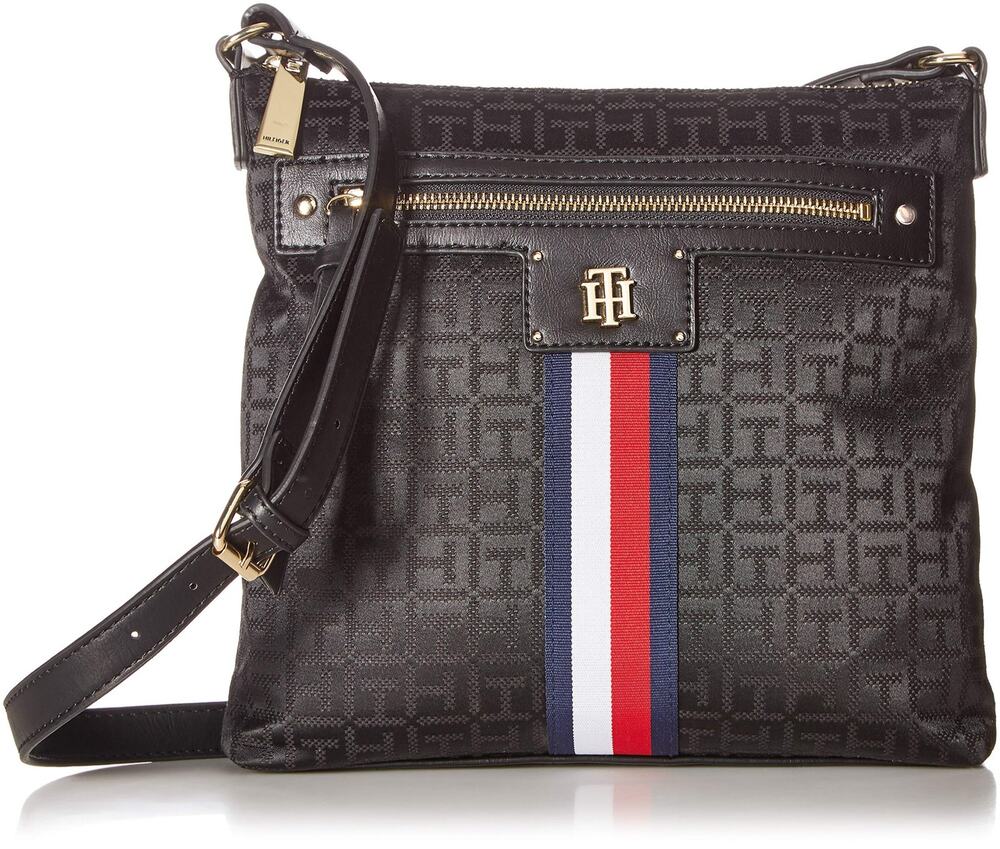 NWOT Tommy Hilfiger Palmer North South Crossbody Bag in black
